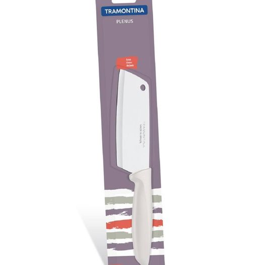 Hachuela Tramontina Plenus con Lámina en Acero Inoxidable y Mango de Polipropileno Off White 5&quot;