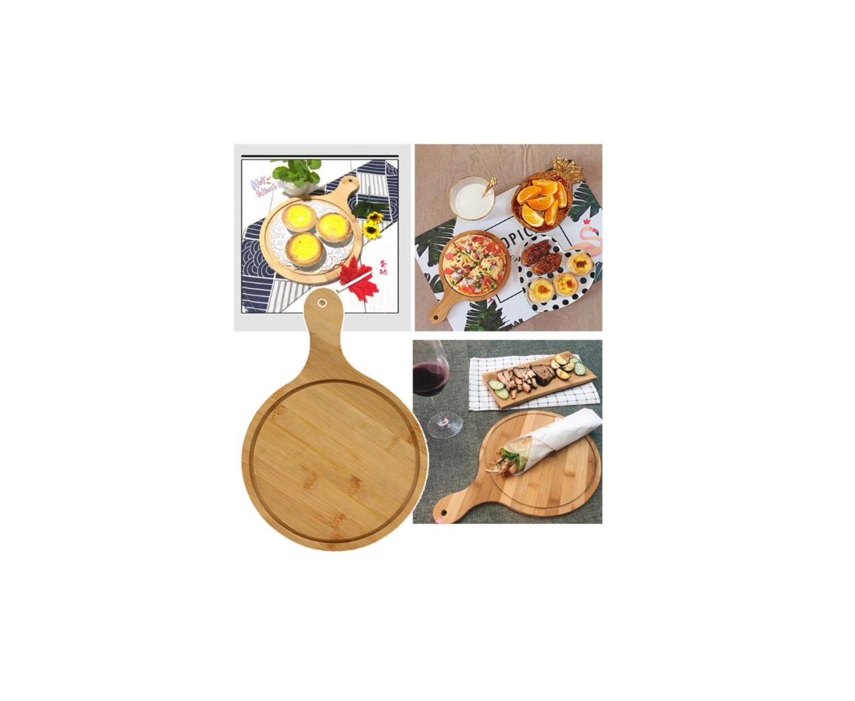 Tabla pizzera de madera 26cm