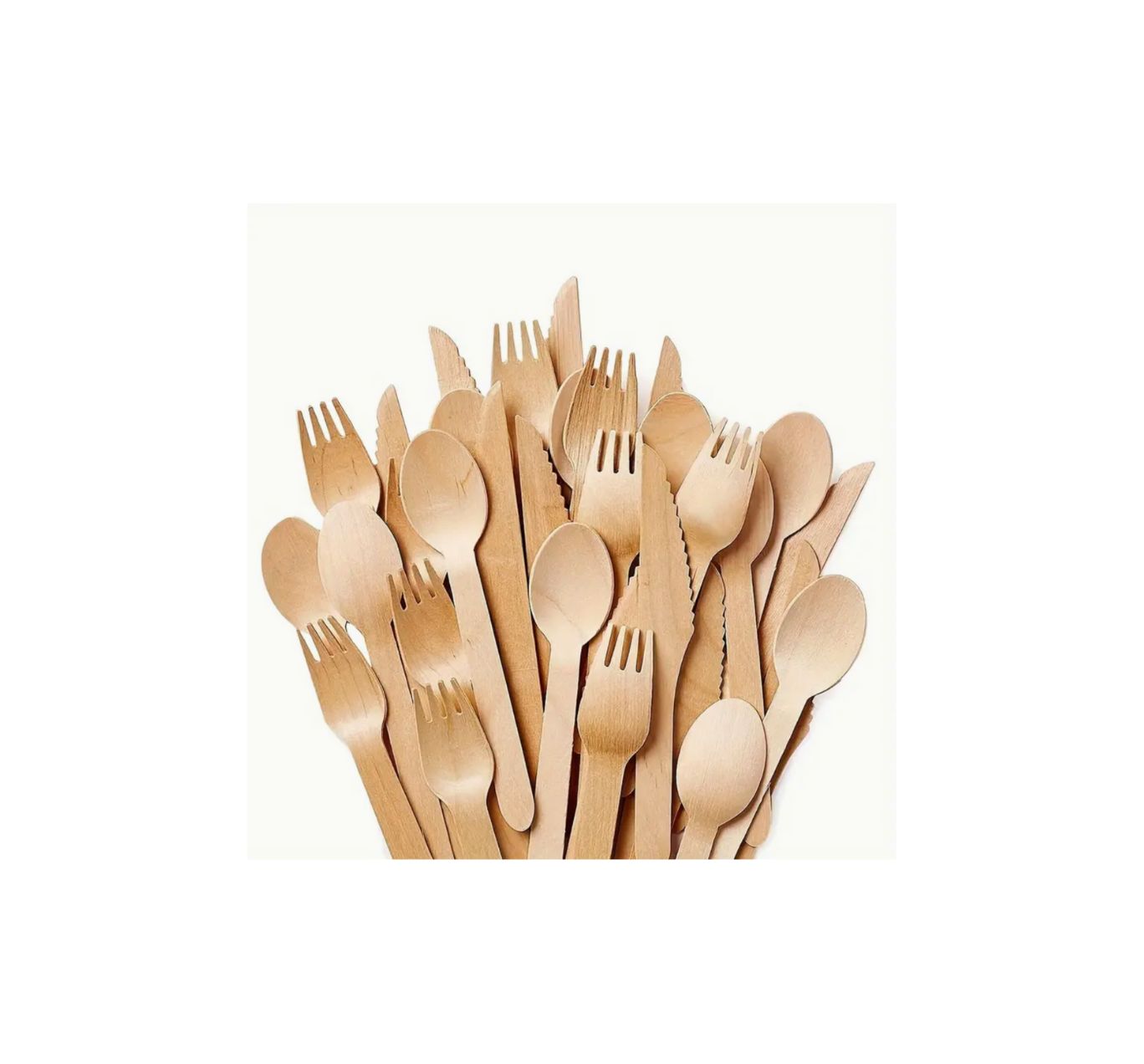 Tenedor descartable madera x20 unidades 16x2,5 cm