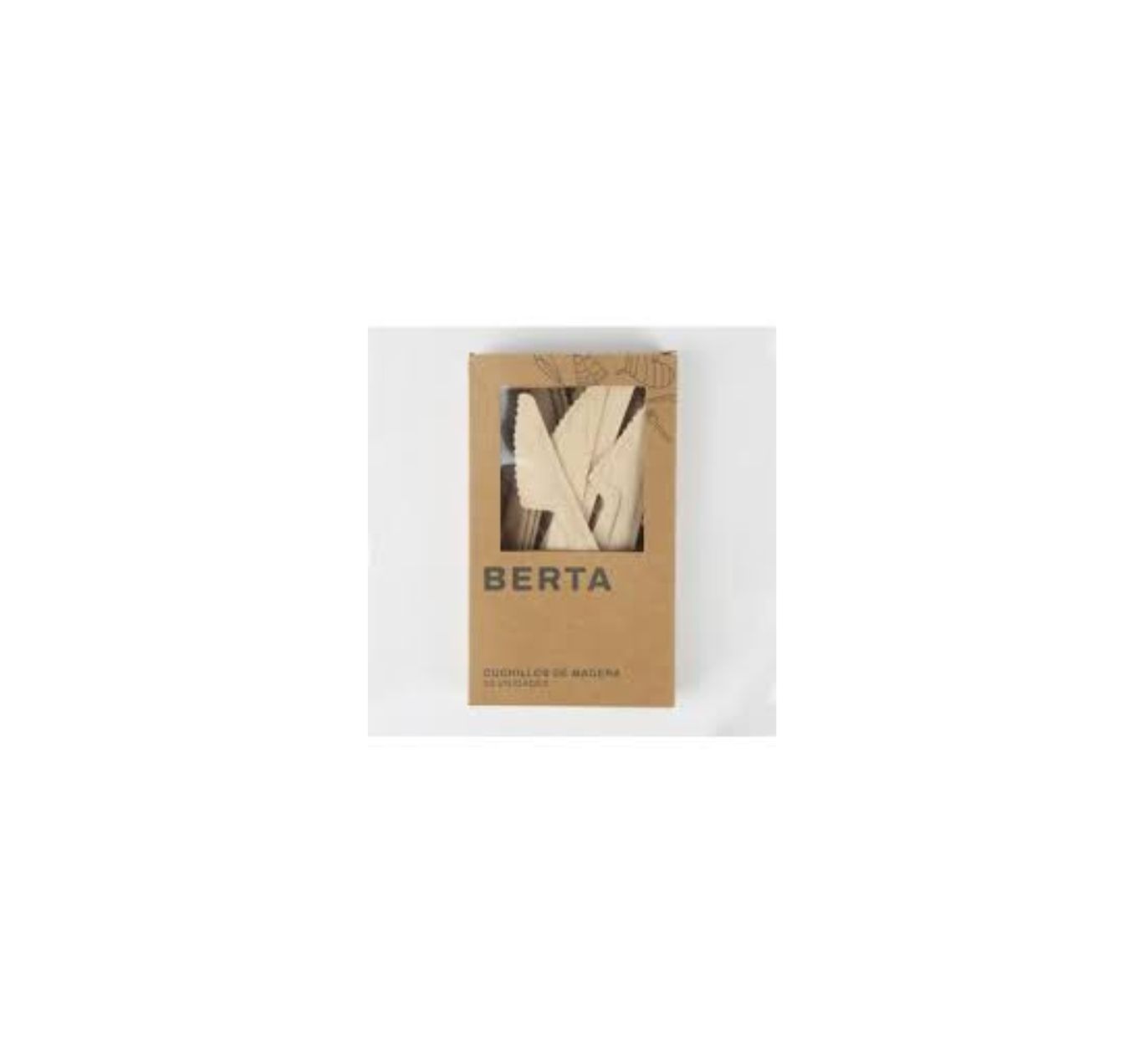 Cuchillos de Madera descartables x 20 unidades