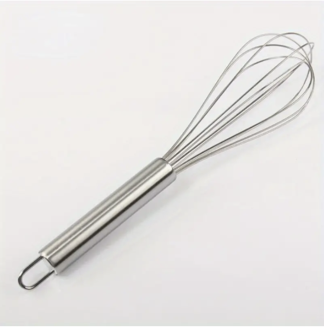 Batidor Manual de Acero Inoxidable Duradero 30 cm