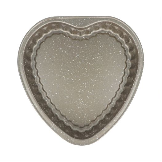 Asadera antiadherente con forma de corazón 27 x 4 cm