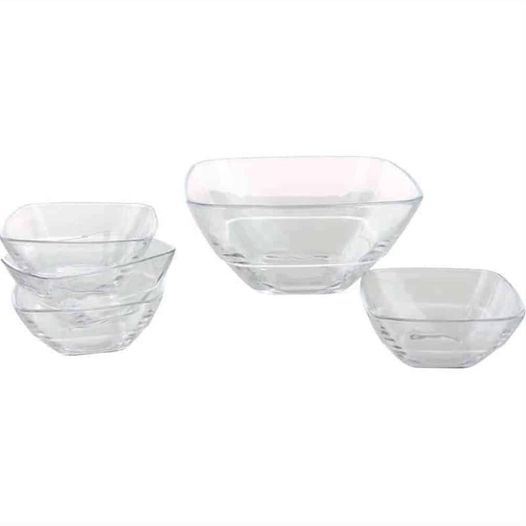 Juego de Bowls Ensaladera + Compoteras Duralex Quadre