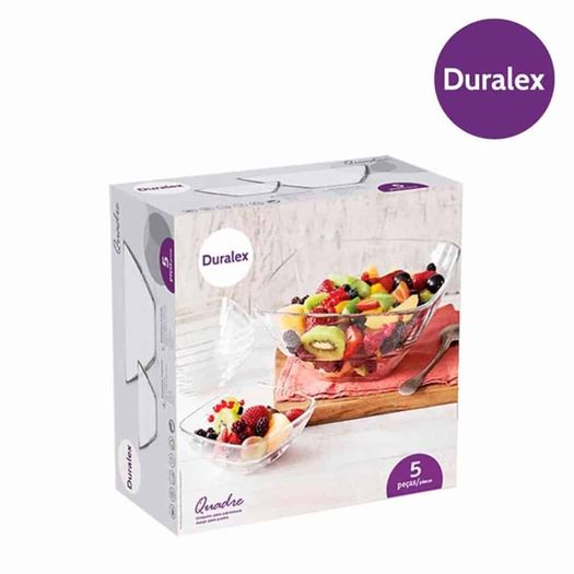 Juego de Bowls Ensaladera + Compoteras Duralex Quadre