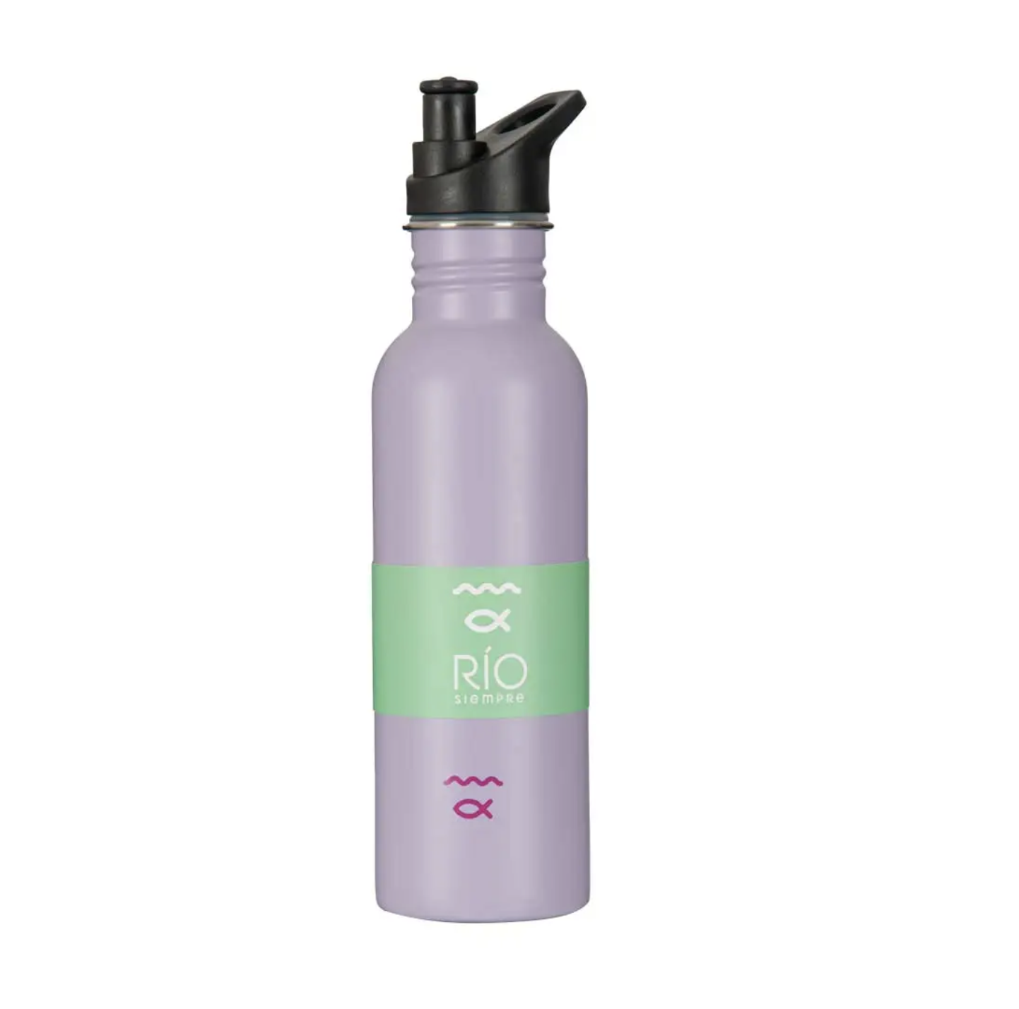 Botella Caramañola Acero Inoxidable Río Lila