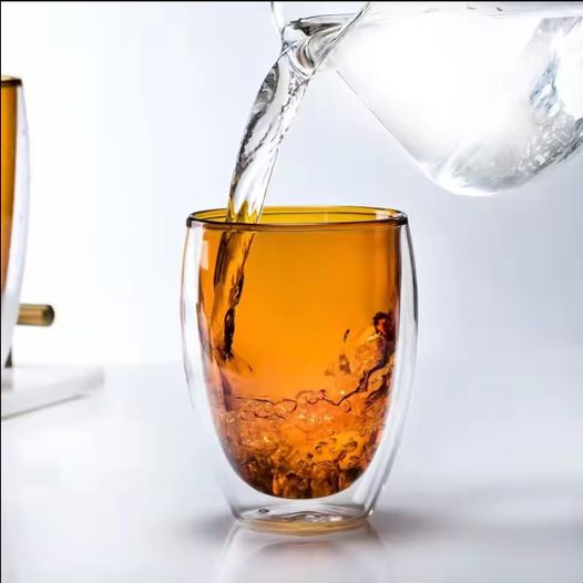 Vaso Doble Pared Ambar 250ml 8,5x11 cm