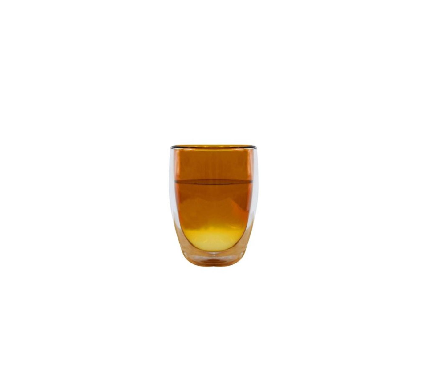Vaso Doble Pared Ambar 250ml 8,5x11 cm