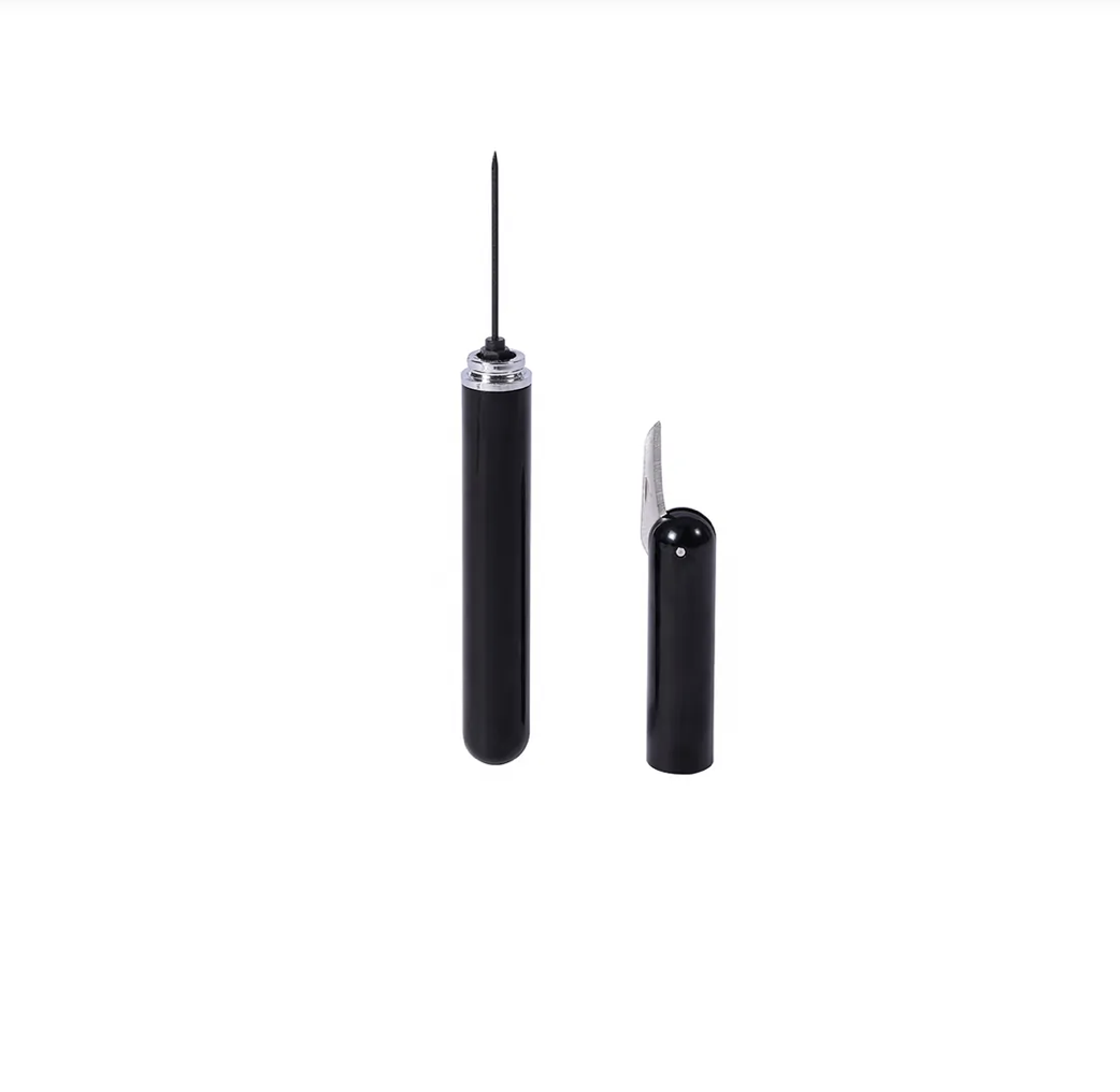 Sacacorchos de vino a presión de aire con cortador de aluminio, sacacorchos fácil de quitar corcho