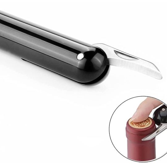 Sacacorchos de vino a presión de aire con cortador de aluminio, sacacorchos fácil de quitar corcho