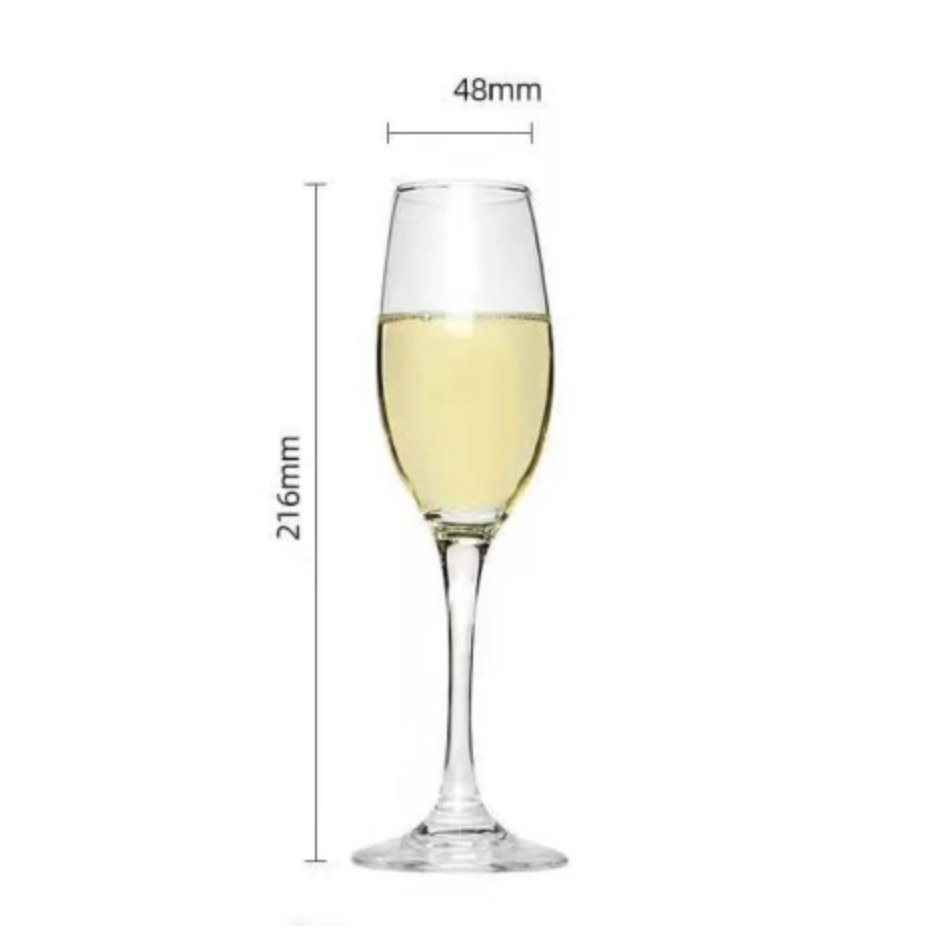 Juego De 6 Copas Vidrio Champangne 180ML