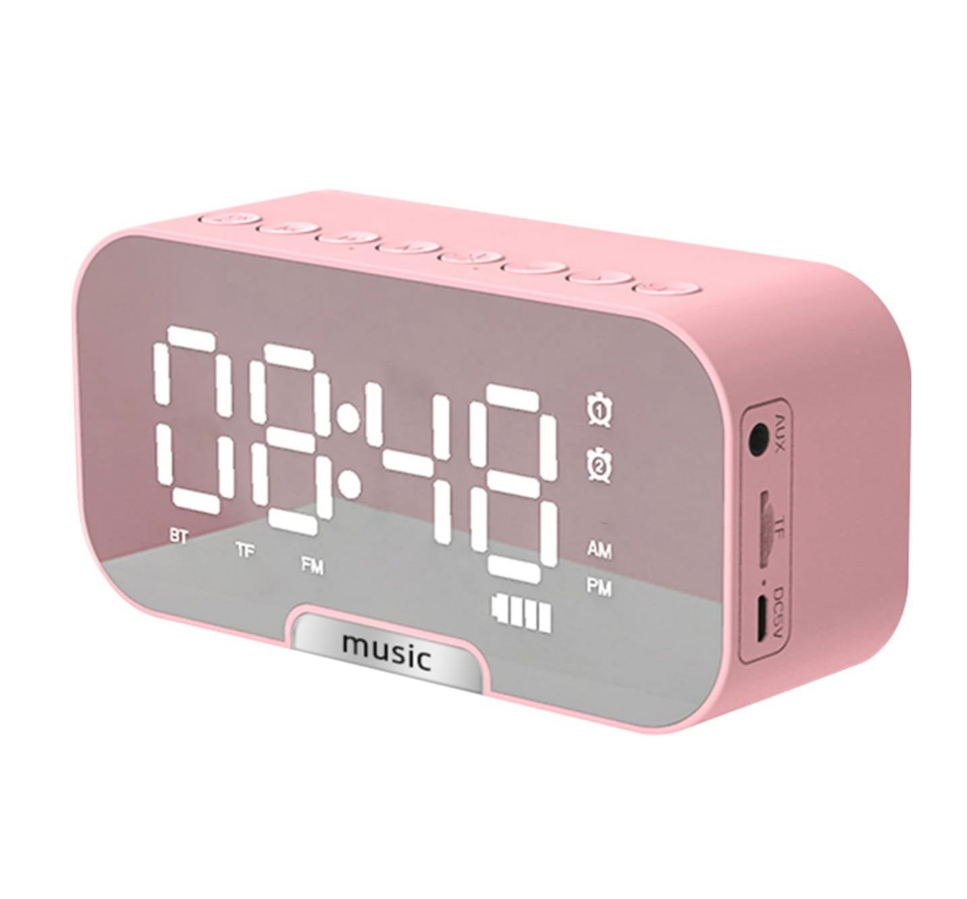 Reloj despertador Kimiso K10 con parlante, apoya celular, despertador control de temperatura y alarma.