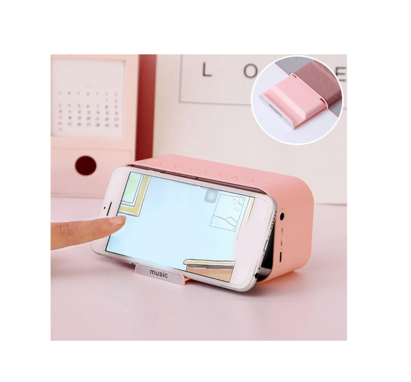 Reloj despertador Kimiso K10 con parlante, apoya celular, despertador control de temperatura y alarma.