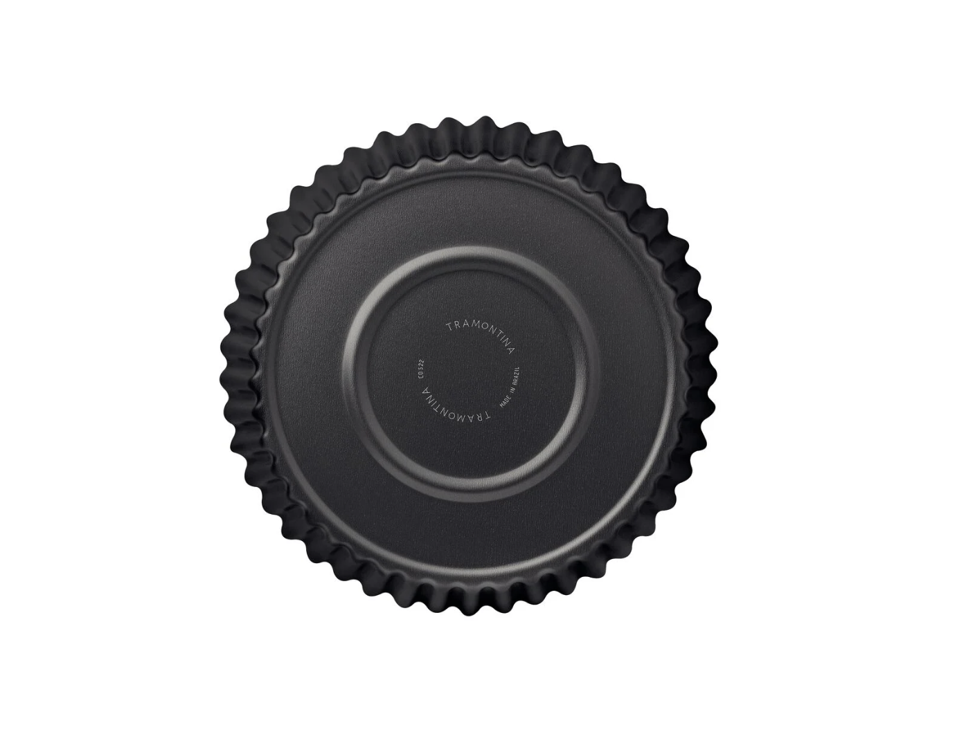 Molde para Tarta Tramontina Brasil en aluminio con revestimiento interno y externo antiadherente Starflon Max grafito 26 cm 1,8 L