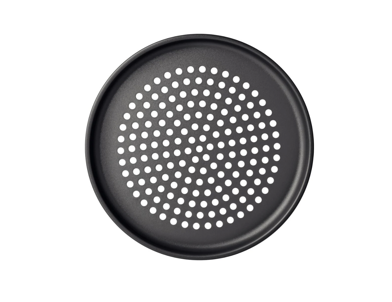 Asadera para pizza perforada Tramontina Brasil en aluminio con revestimiento interno y externo antiadherente Starflon Max grafito 30 cm
