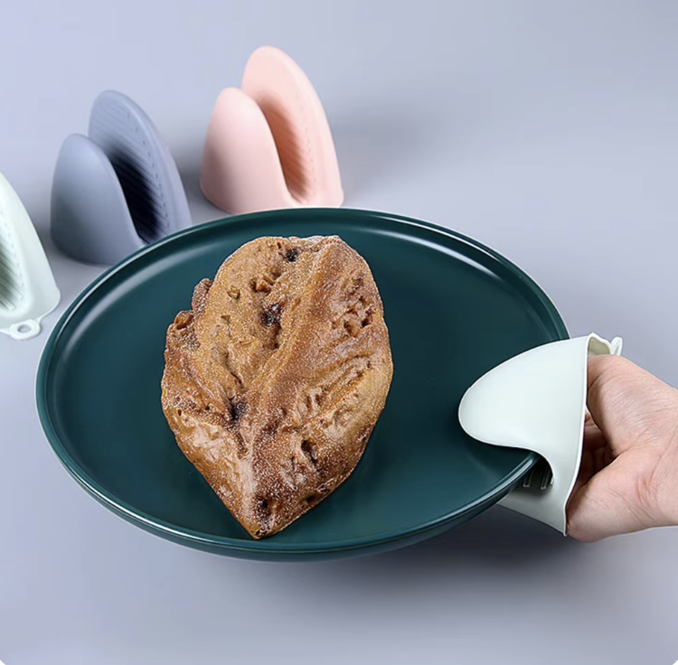 Guante de aislamiento térmico de silicona antiquemaduras, herramienta de cocina antideslizante para horno, 1 unidad