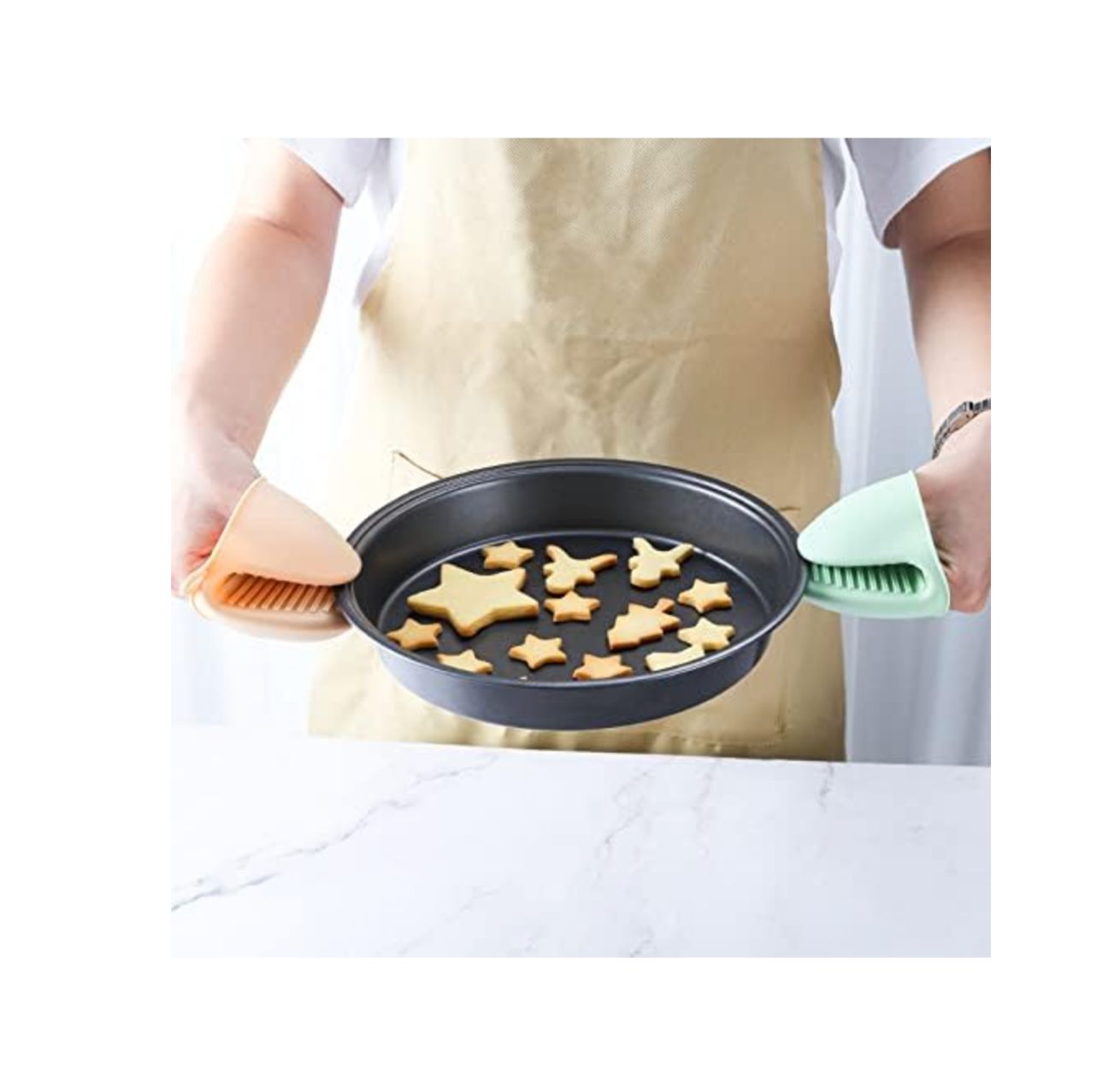 Guante de aislamiento térmico de silicona antiquemaduras, herramienta de cocina antideslizante para horno, 1 unidad