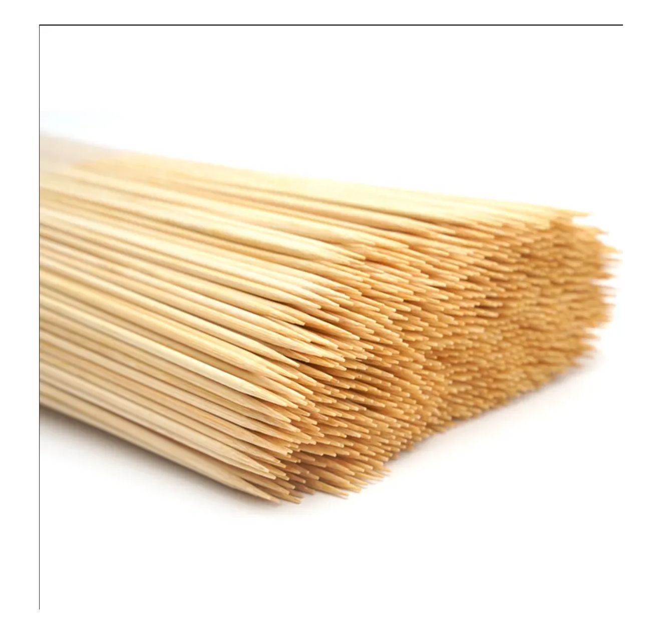 Palitos Brochette Madera Bambú 25x2,5 cm 80 piezas