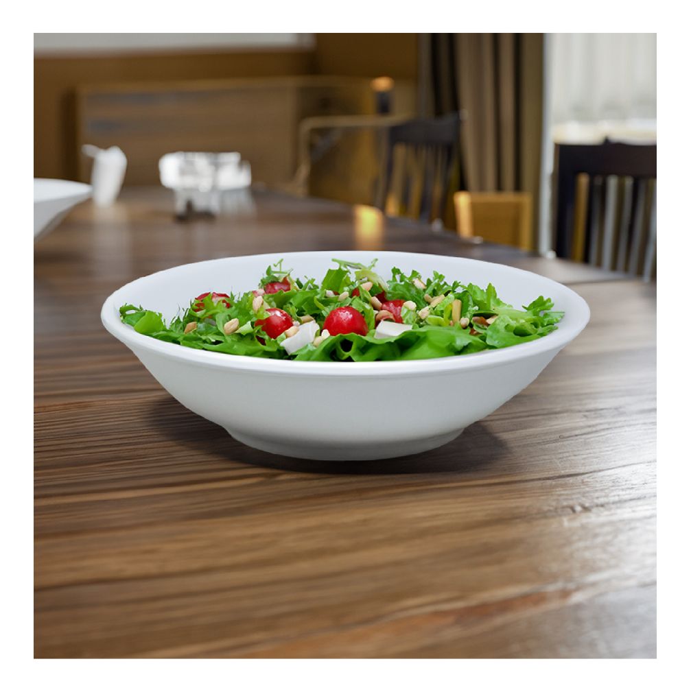 Bowl 26cm en Ceramica Blanca Lisa