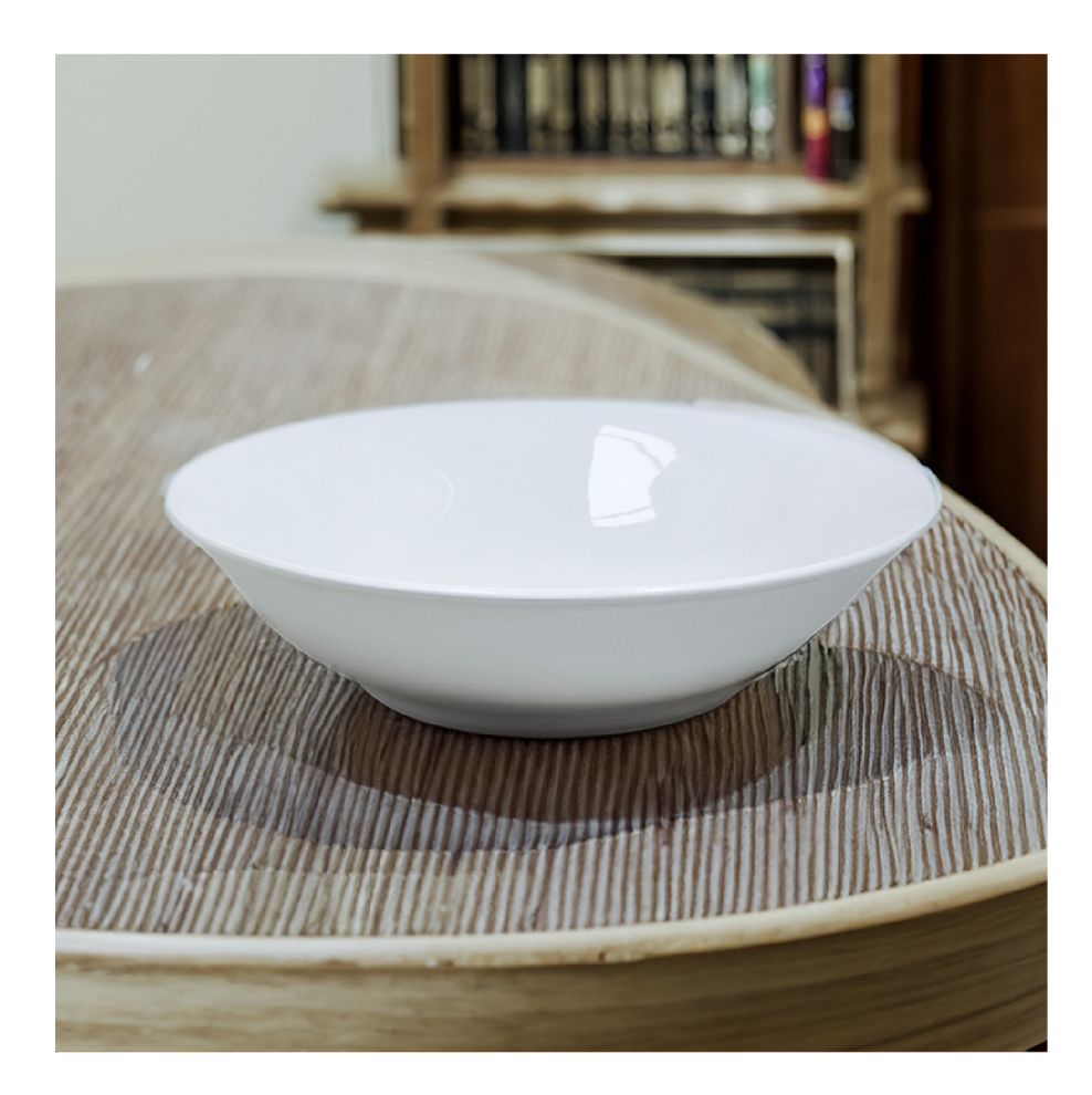 Bowl 26cm en Ceramica Blanca Lisa