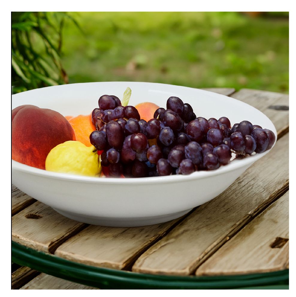 Bowl 26cm en Ceramica Blanca Lisa