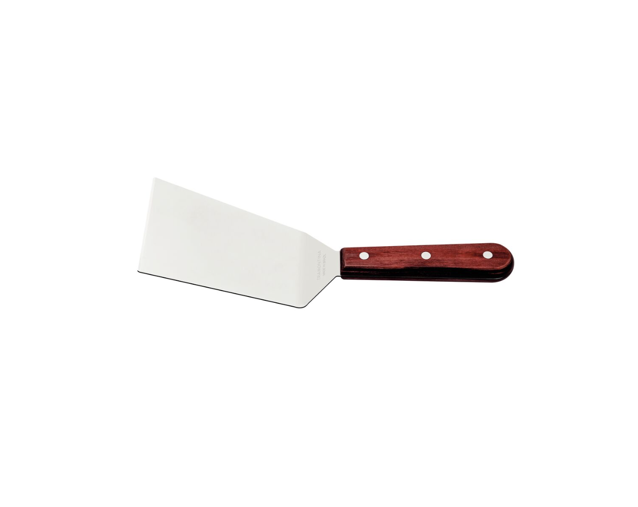 Espátula para Fritura Tramontina con Lámina en Acero Inoxidable y Mango en Madera Tratada Polywood Rojo 5&quot;