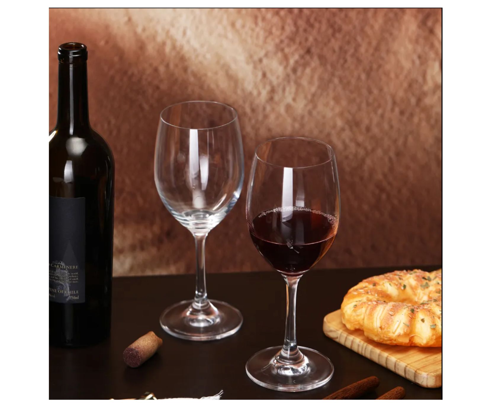 Juego de 6 Copas de Vidrio para Vino 300ml
