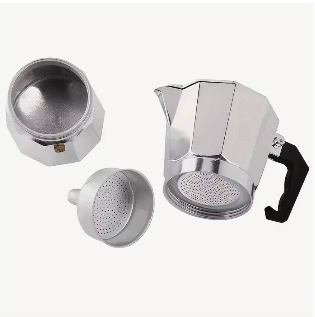 Cafetera Moka manual de aluminio, Cafetera Italiana 6 tazas