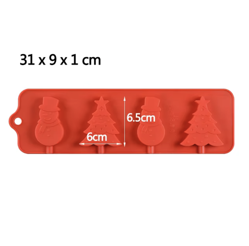 Molde de silicona para chocolate diseño navidad 31 x 9 cm