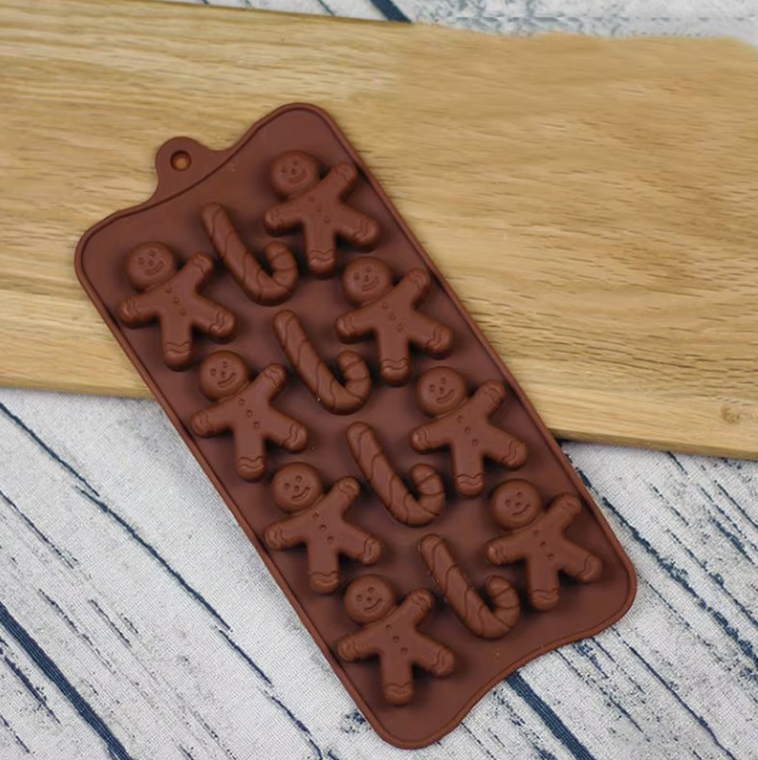 Molde de silicona para chocolate 21 x 10 cm Navideño