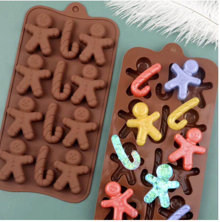 Molde de silicona para chocolate 21 x 10 cm Navideño