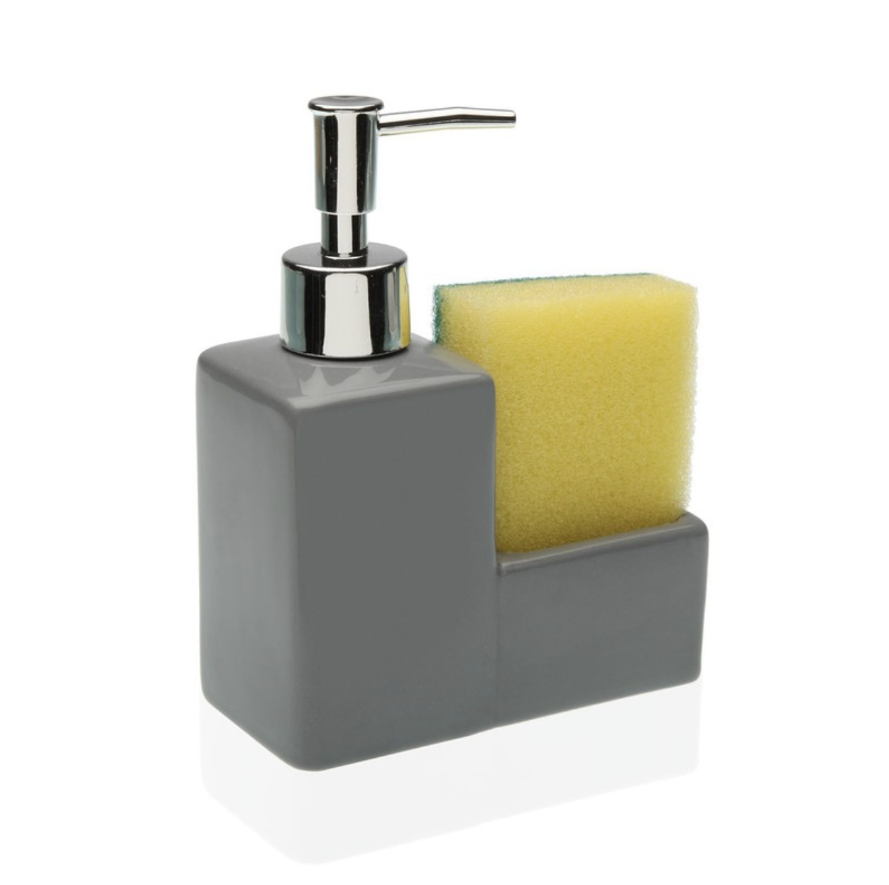 Dispensador de Jabon en Ceramica Mate gris o Negro, con esponja 200ml