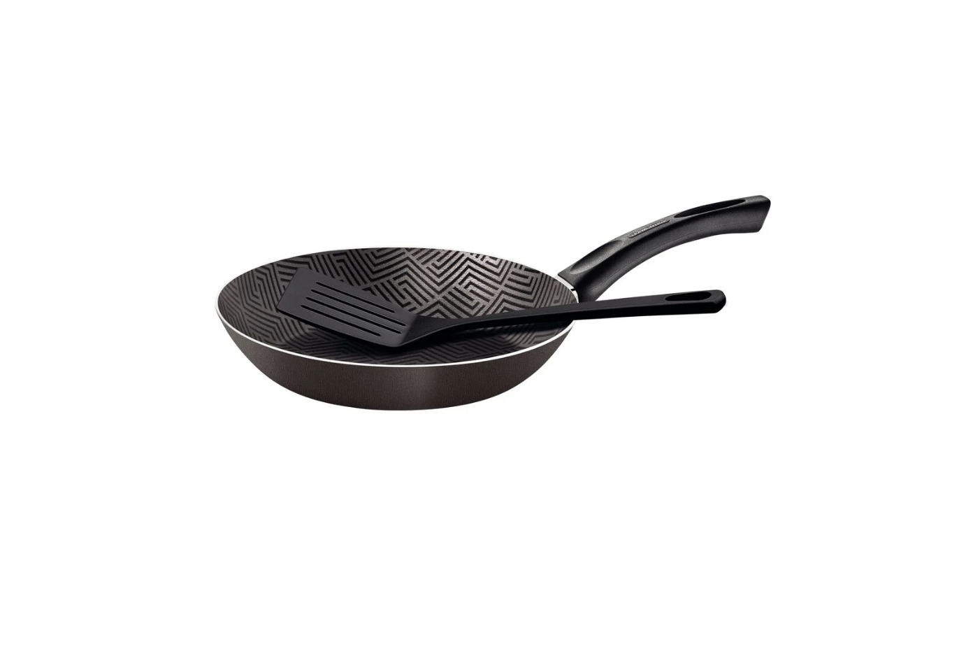 Sartén Tramontina Paris en Aluminio con Revestimiento Interno y Externo con Antiadherente Starflon Max Plomo con Espátula de Nylon 22 cm 1,0 L