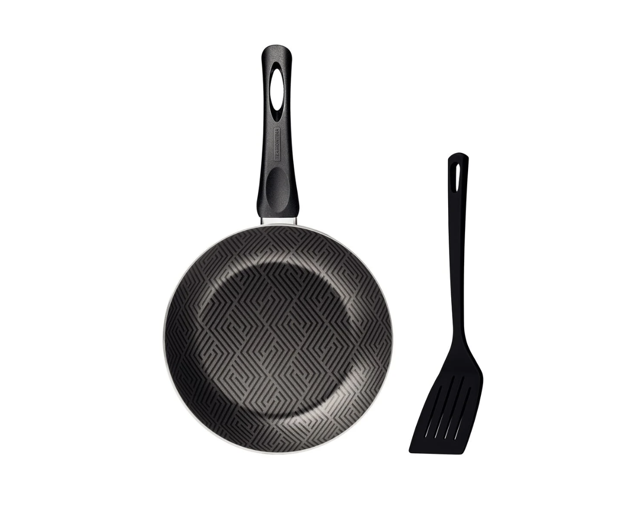 Sartén Tramontina Paris en Aluminio con Revestimiento Interno y Externo con Antiadherente Starflon Max Plomo con Espátula de Nylon 22 cm 1,0 L