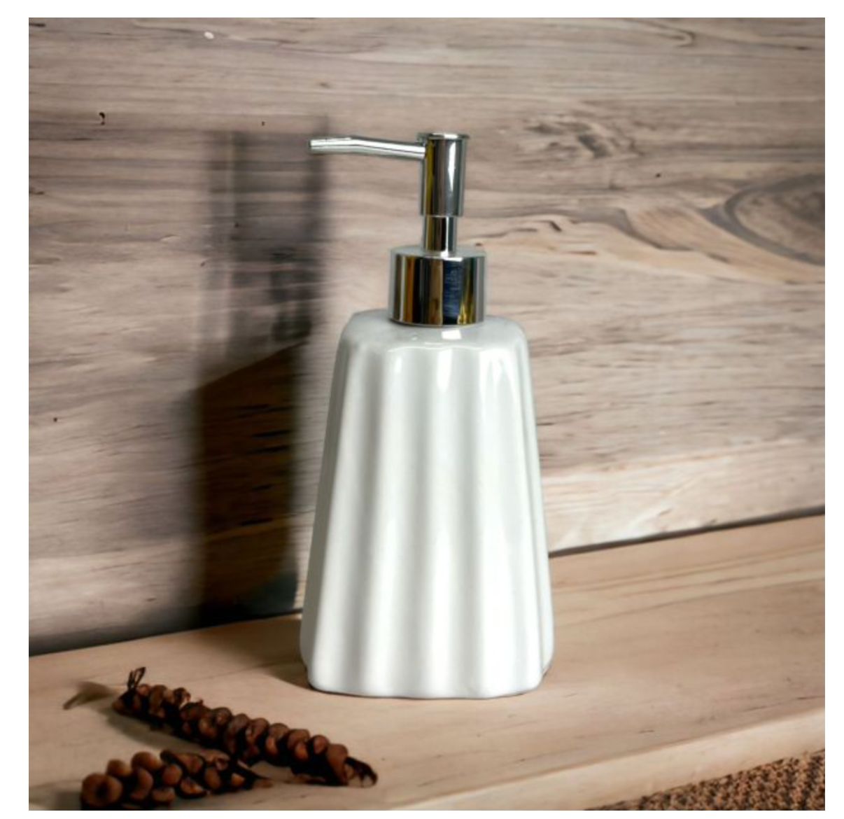 Dispensador de cerámica para jabón líquido 450ml Blanco o Negro
