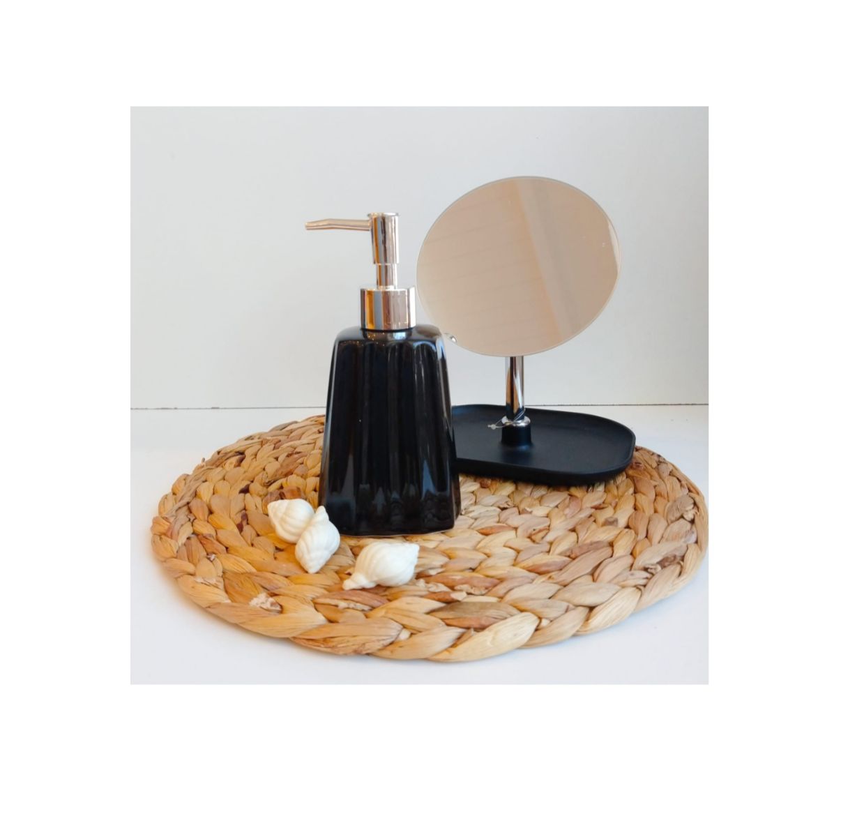 Dispensador de cerámica para jabón líquido 450ml Blanco o Negro