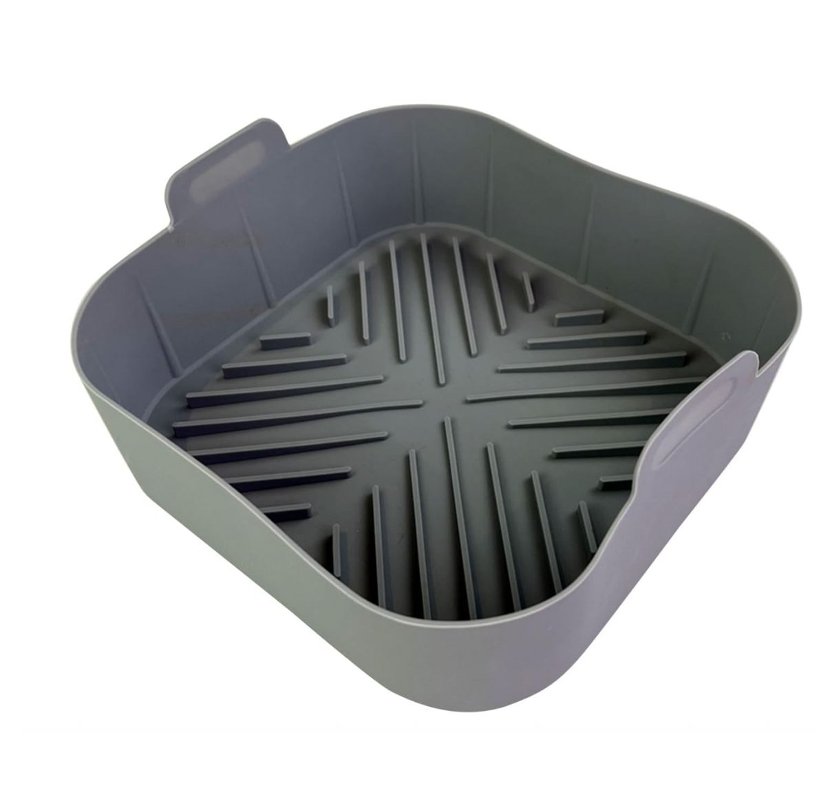 Molde de silicona gris para freidora de aire 20x20x6.5cm