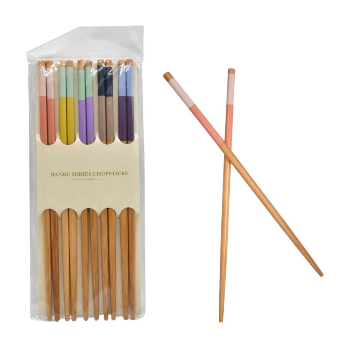 Juego de Palitos de Sushi en Bambú Reutilizables 5 pares
