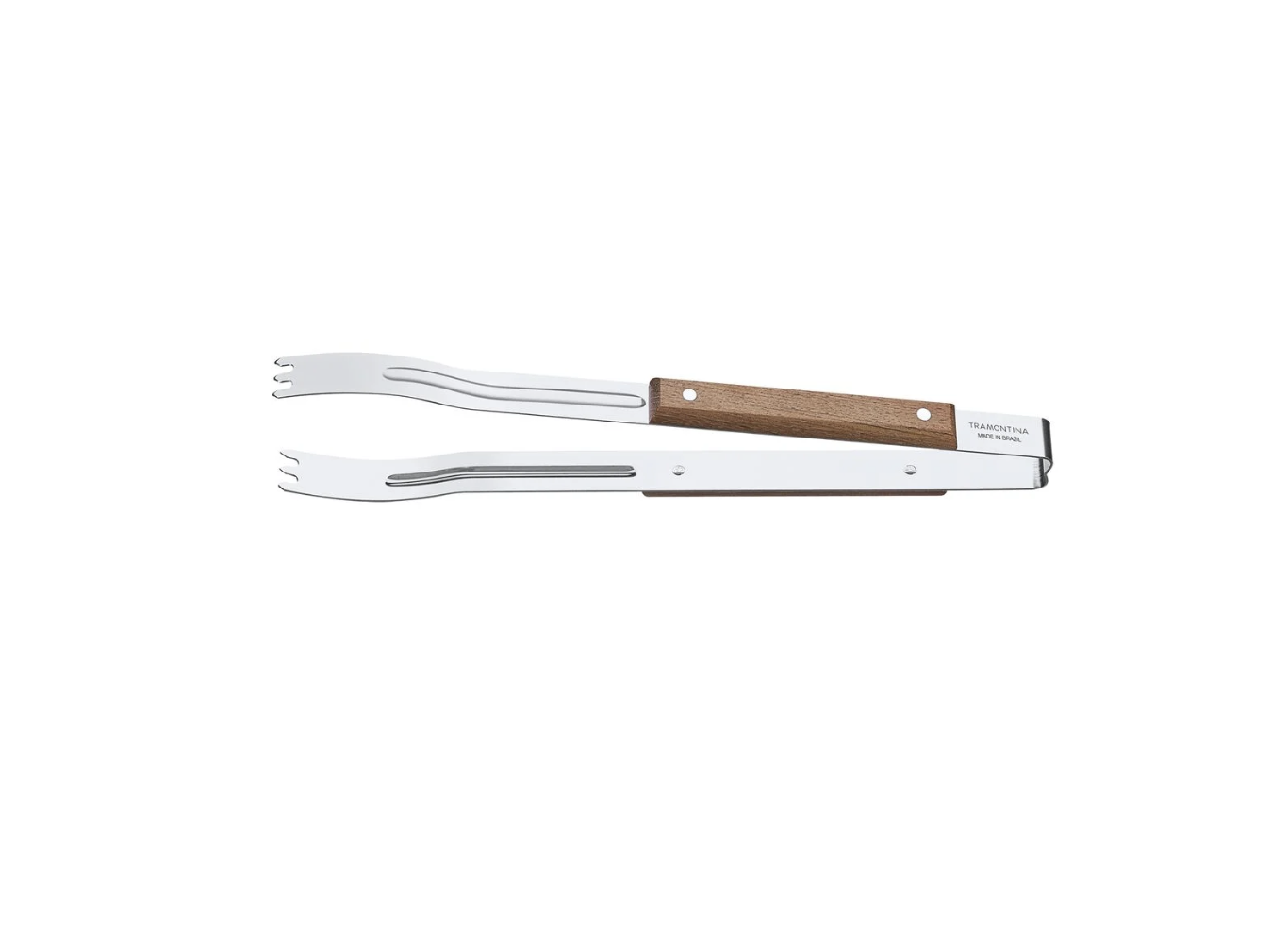 Pinza para Carne Tramontina Asado con Lámina de Acero Inoxidable y Mango de Madera 47 cm