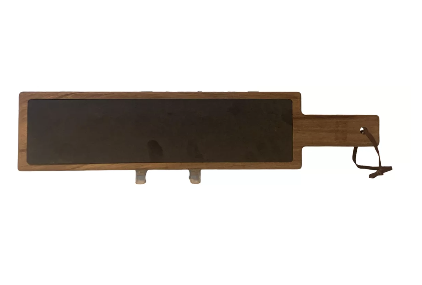 Tabla de Madera Rectangular con Piedra y mango 43x12 cm
