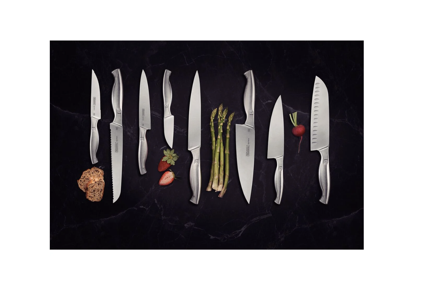 Cuchillo Santoku Tramontina Sublime en Acero Inoxidable 7,5&quot;
