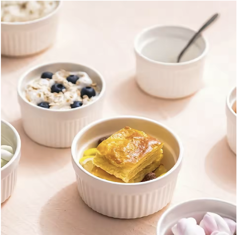 Deep Ramekin Blanco de Ceramica 7cm