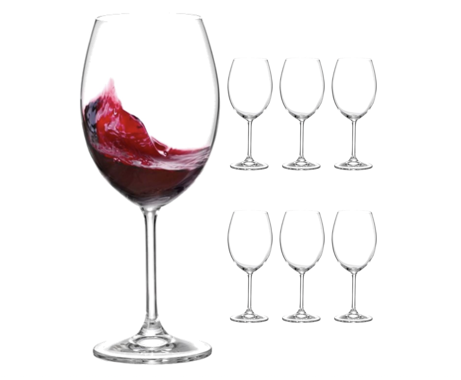 Juego de 6 Copas Bohemia Crystal Volary 580 ml