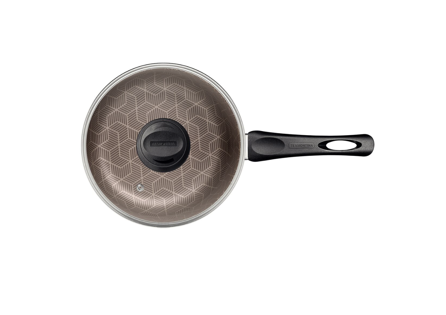 Olla Tramontina Paris en Aluminio con Revestimiento Interno y Externo Antiadherente Starflon Max Rojo con Tapa de Vidrio 20 cm 2,9 L