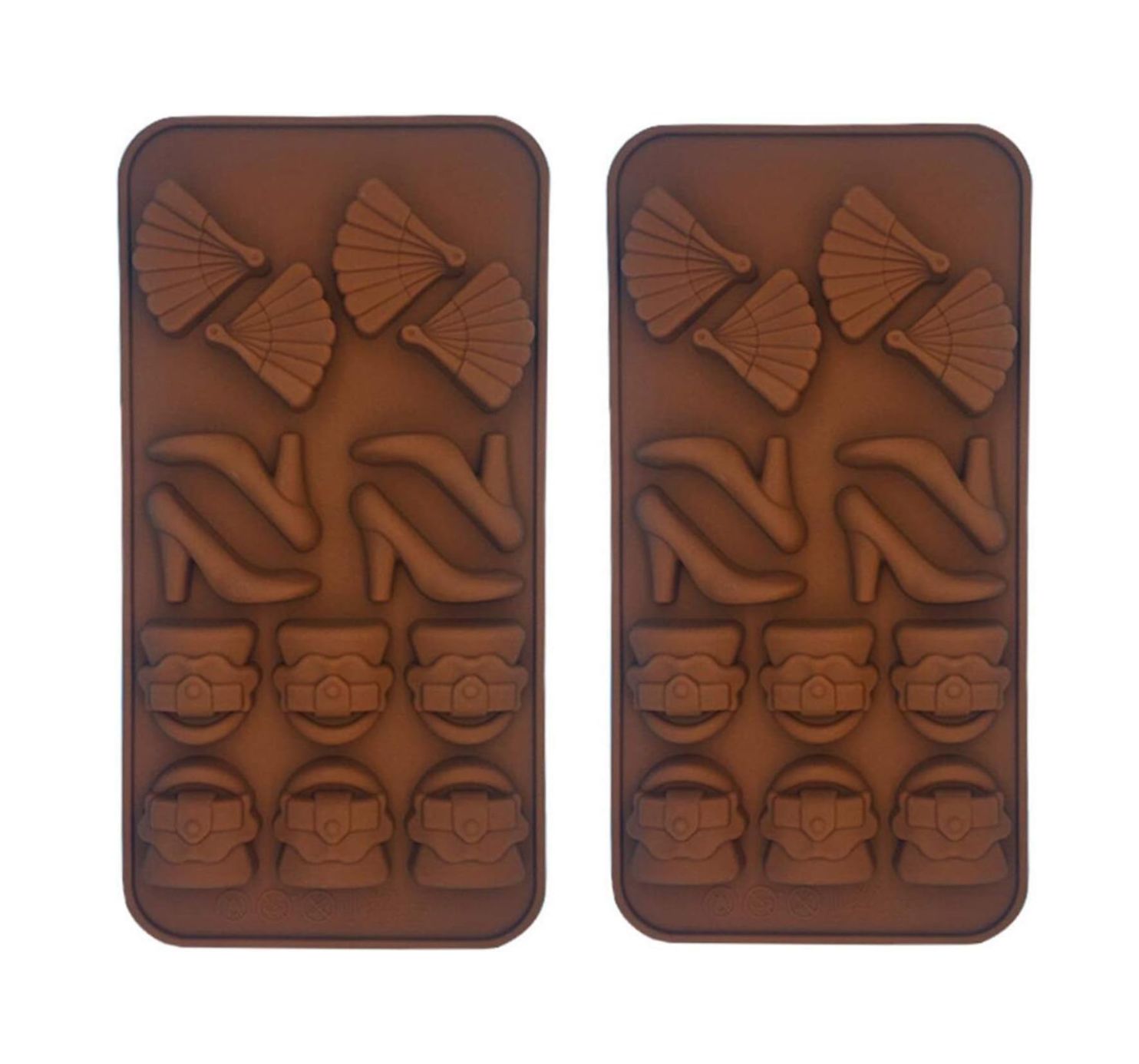 molde silicona Tacos, Abanicos y bolsos 21x 10 cm