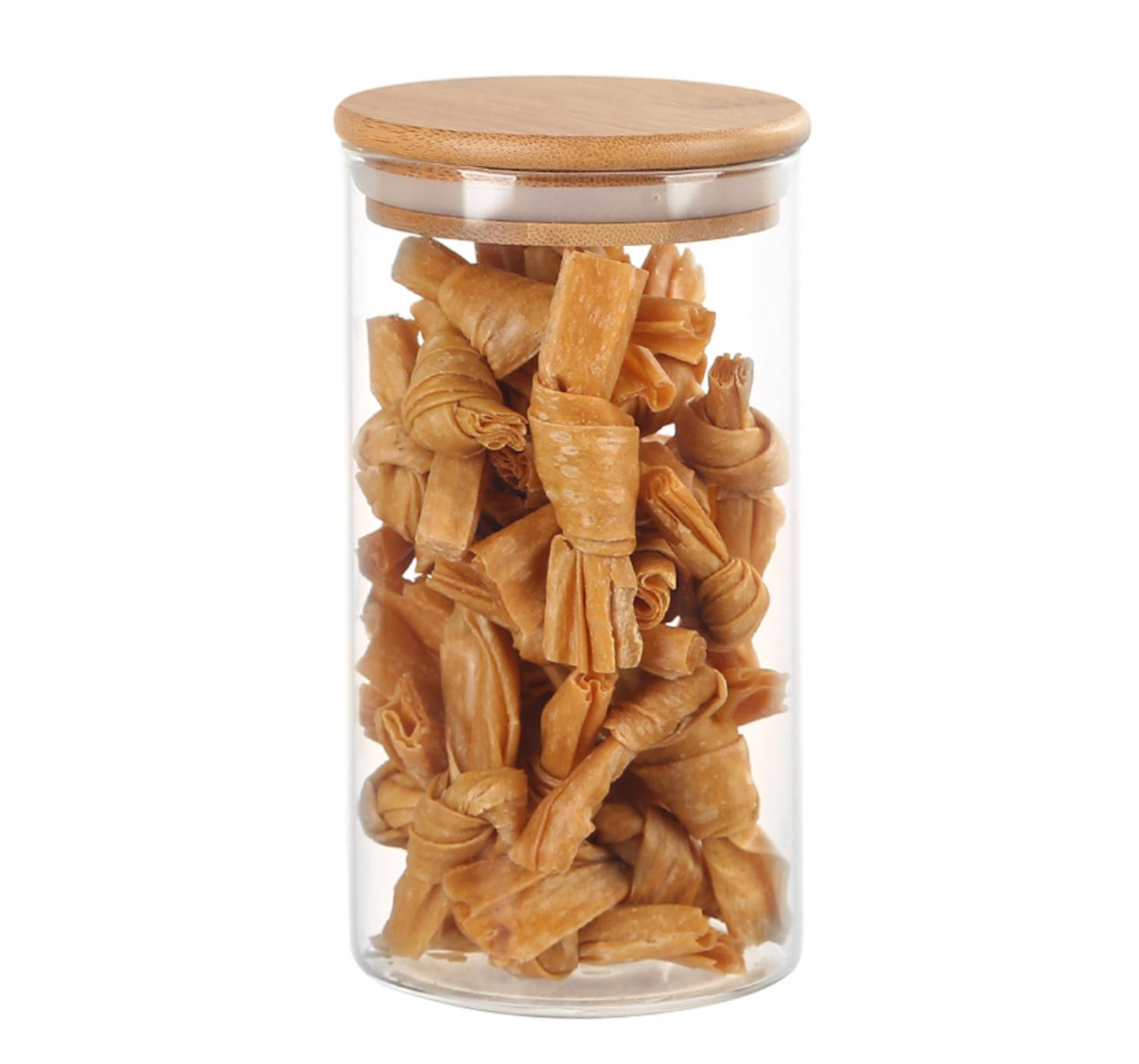 Frasco de Borosilicato con Tapa de Madera 400 ml
