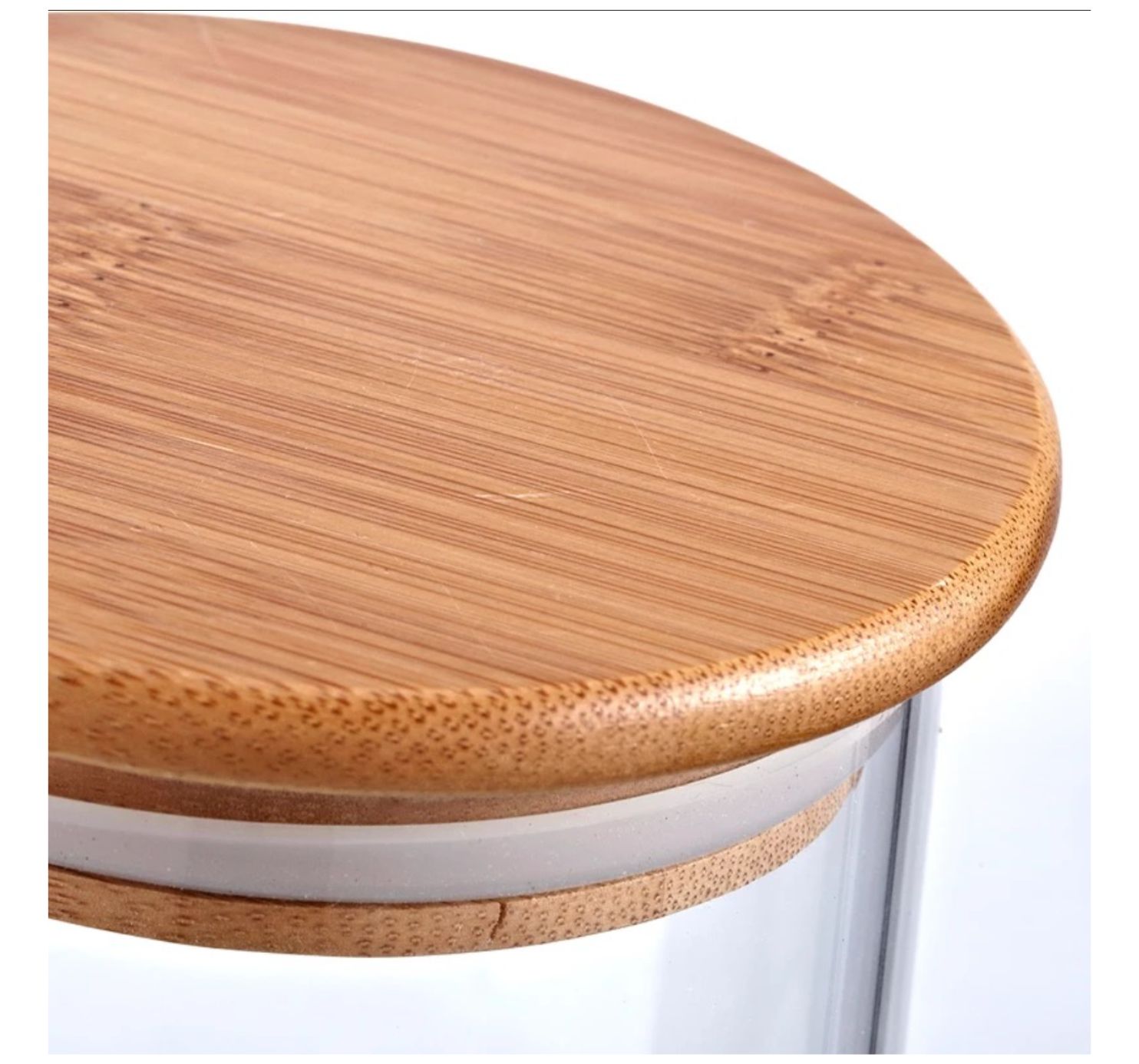 Frasco de Borosilicato con Tapa de Madera 400 ml
