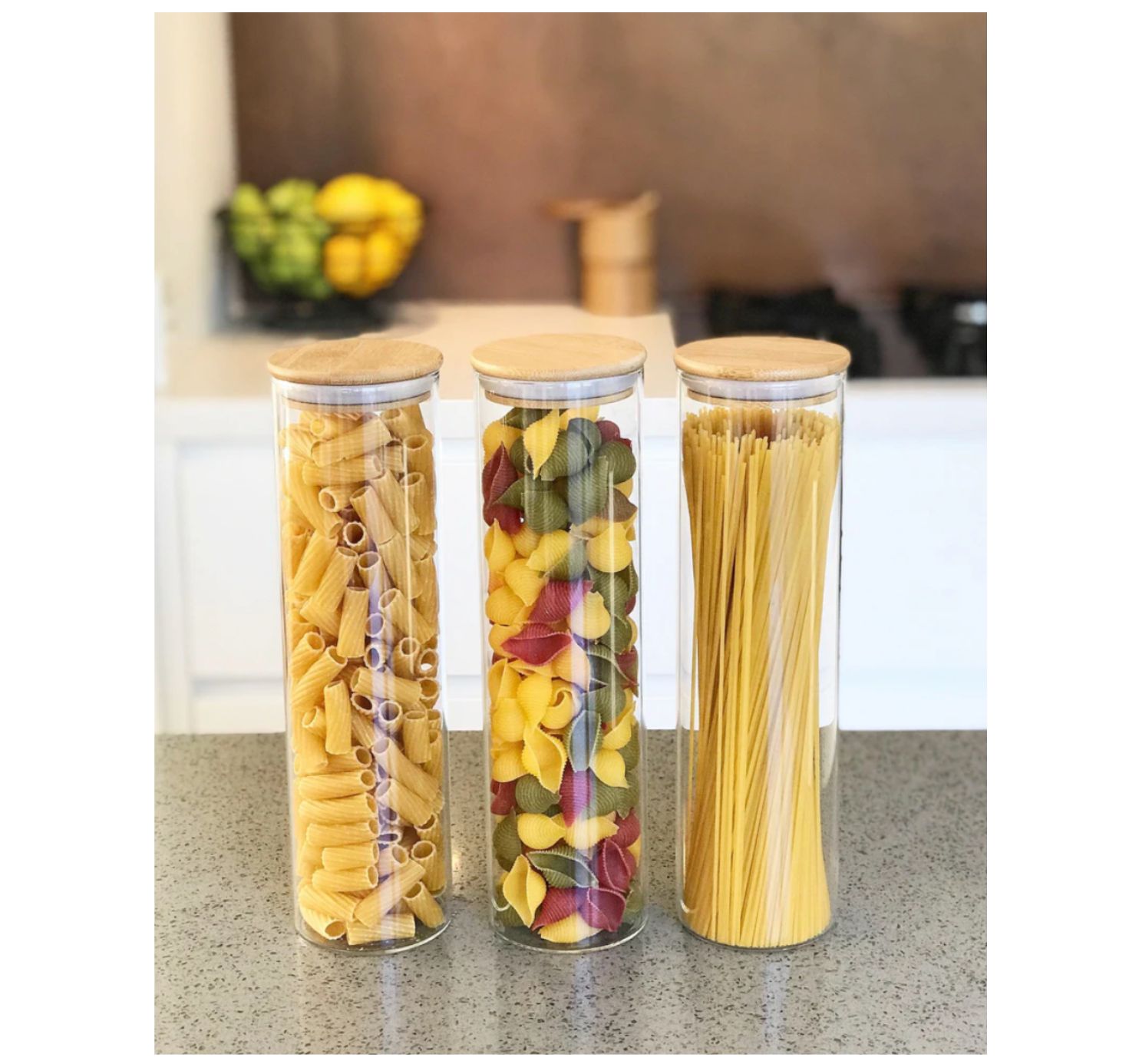Frasco de Borosilicato con Tapa de Madera 1350 ml