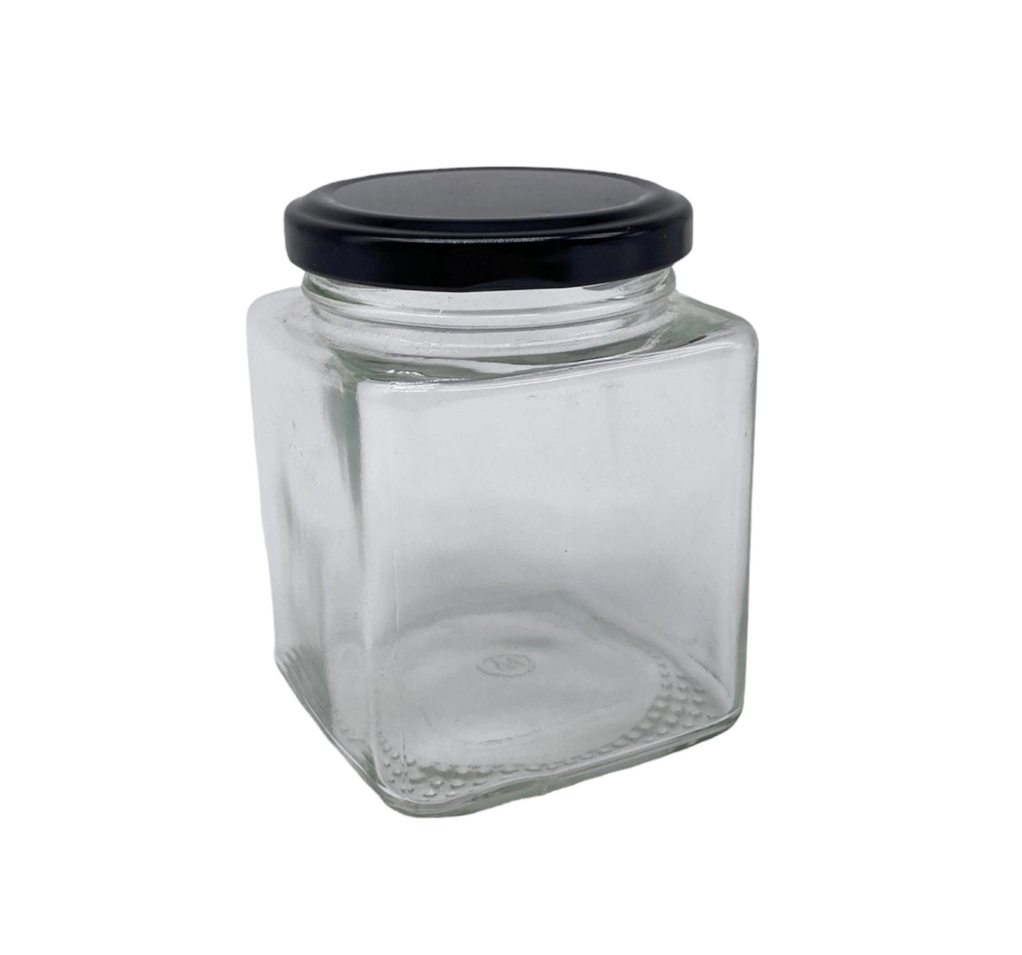 Frasco de Vidrio Cuadrado hermetico con tapa de metal con rosca 500 ml