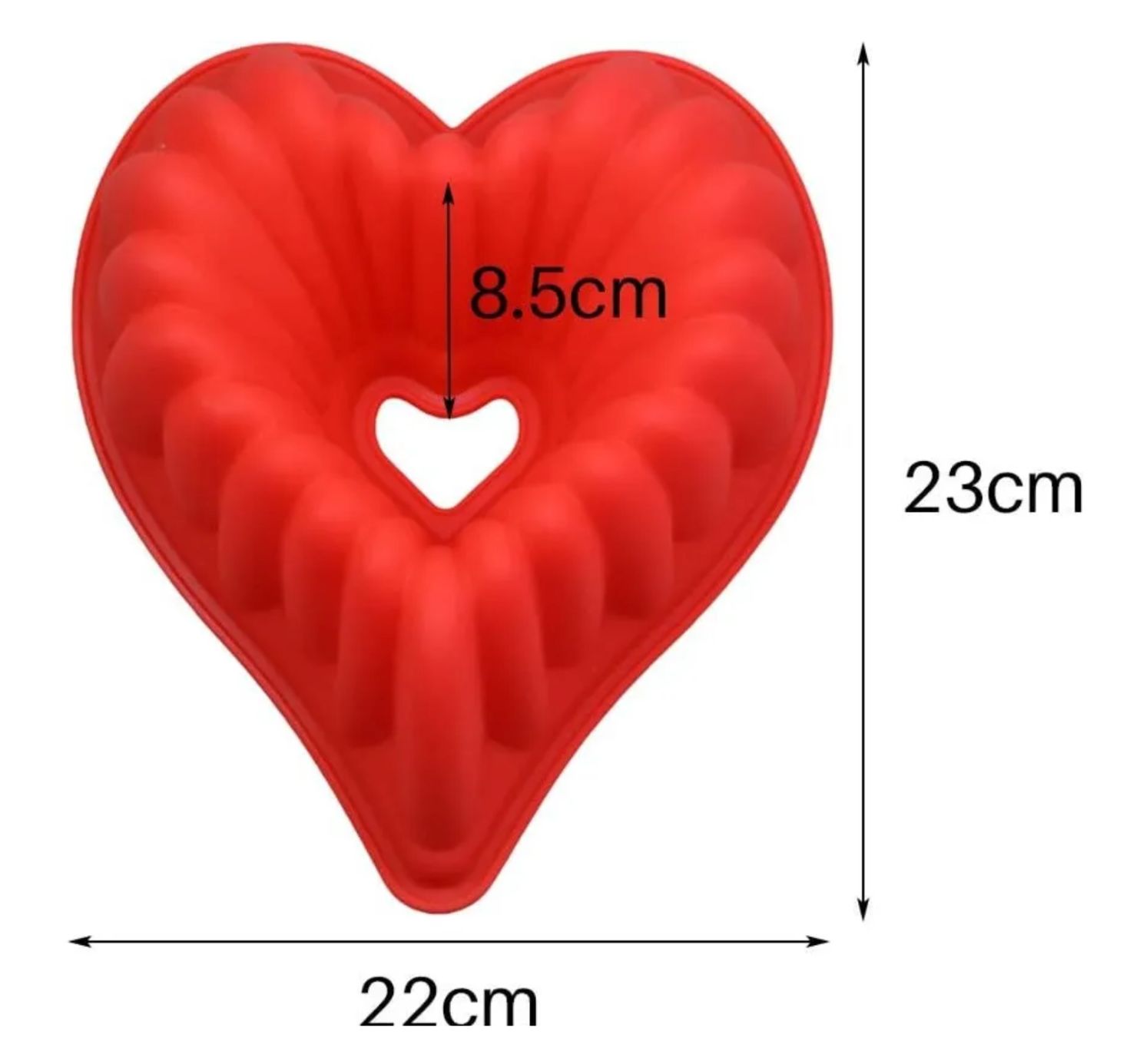 Budinera de Silicona en forma de Corazon 23x22 cm