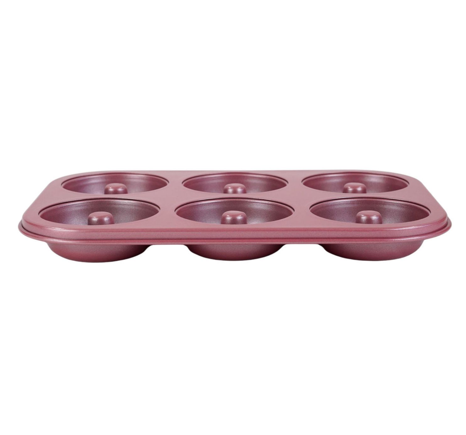 Molde Antiadherente Rosa para 6 donas 26,5x18 cm